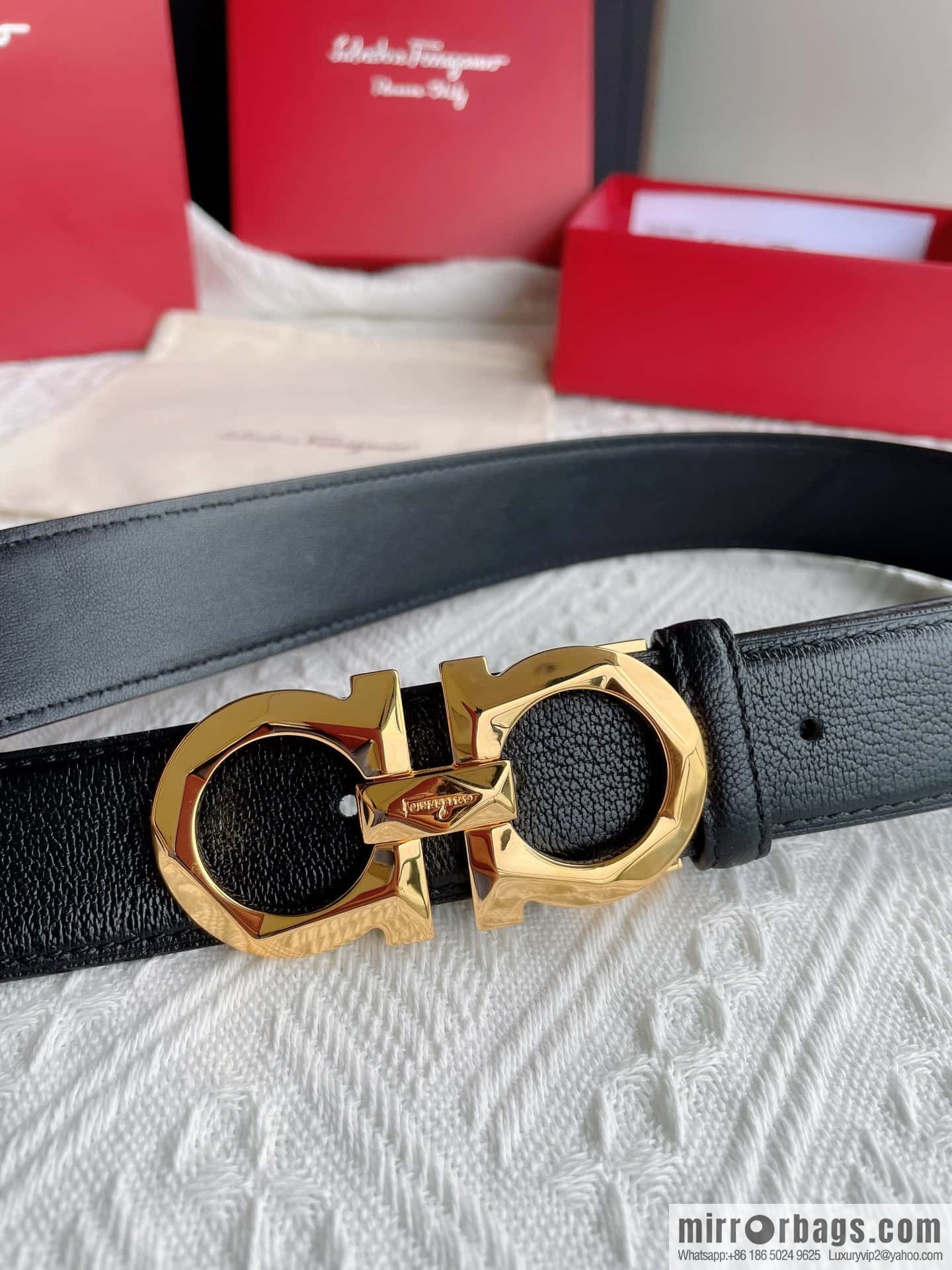 Hermes Hermes, rhombus figure 8 metal buckle top layer cowhide sheep texture 3.5cm