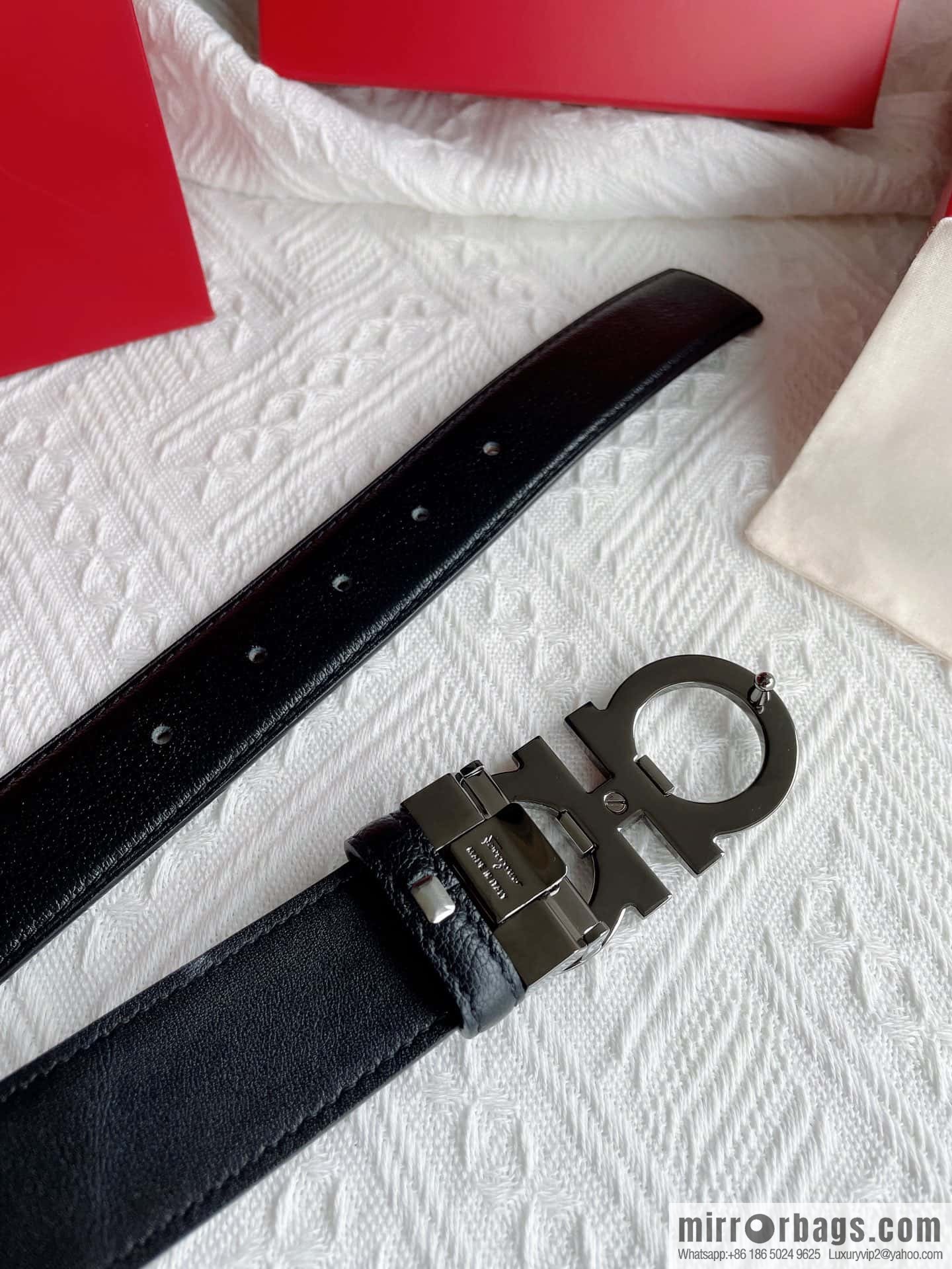 Hermes Hermes, rhombus figure 8 metal buckle top layer cowhide sheep texture 3.5cm