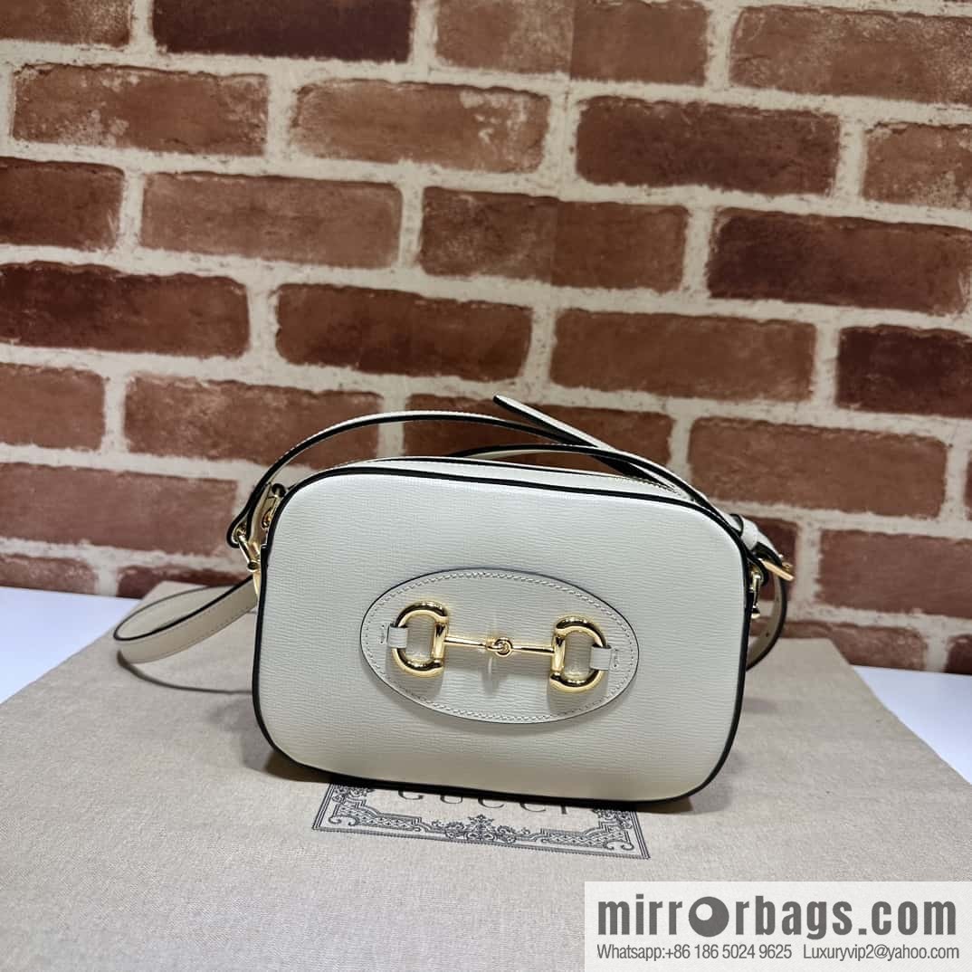 Gucci Horsebit 1955 series small shoulder backpack 760196 meters white full leather