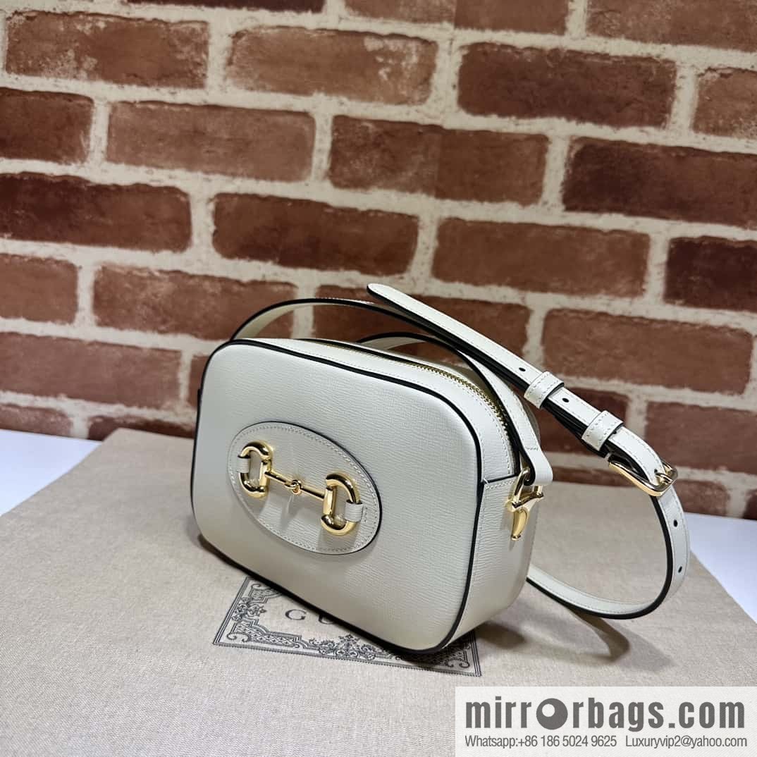 Gucci Horsebit 1955 series small shoulder backpack 760196 meters white full leather