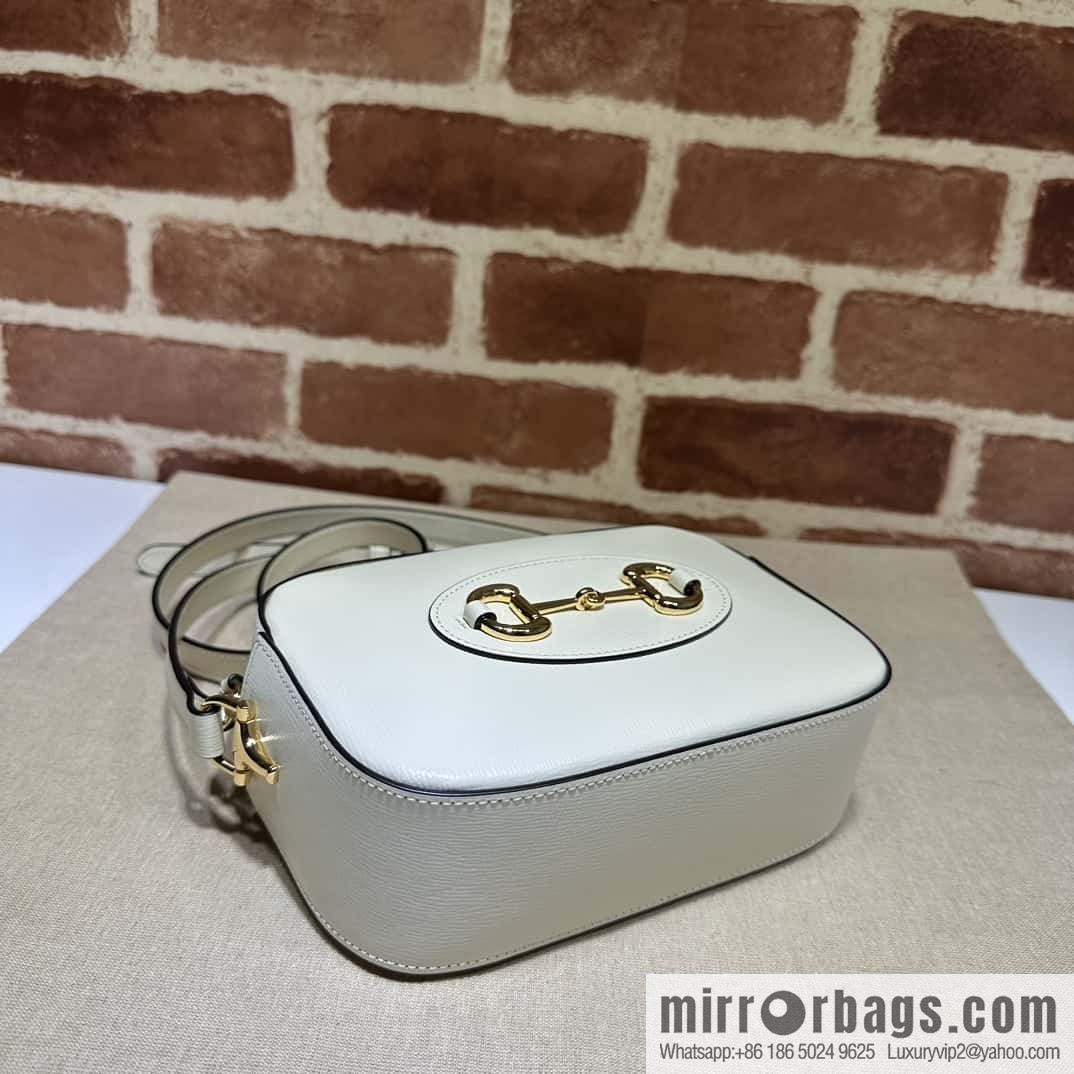 Gucci Horsebit 1955 series small shoulder backpack 760196 meters white full leather