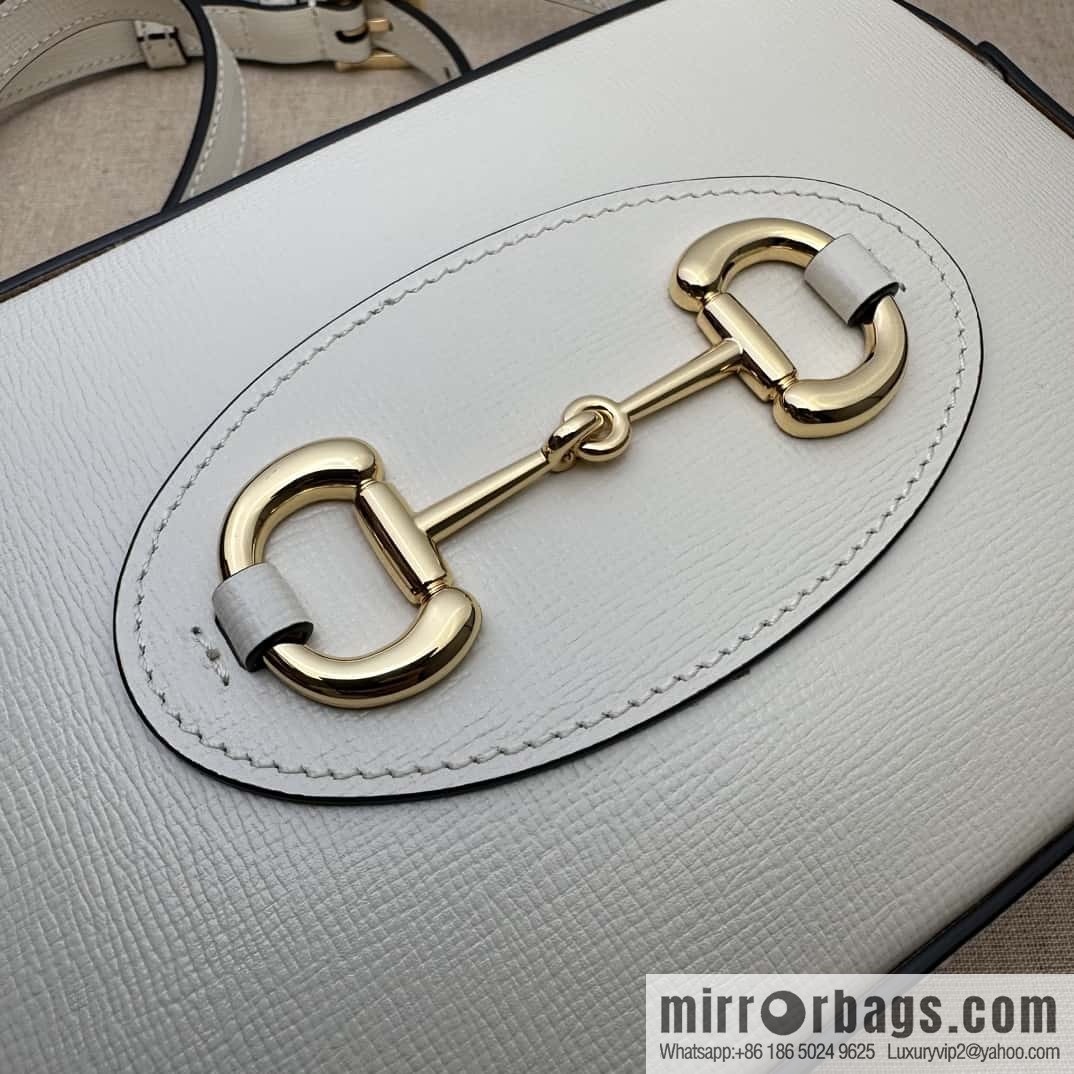 Gucci Horsebit 1955 series small shoulder backpack 760196 meters white full leather