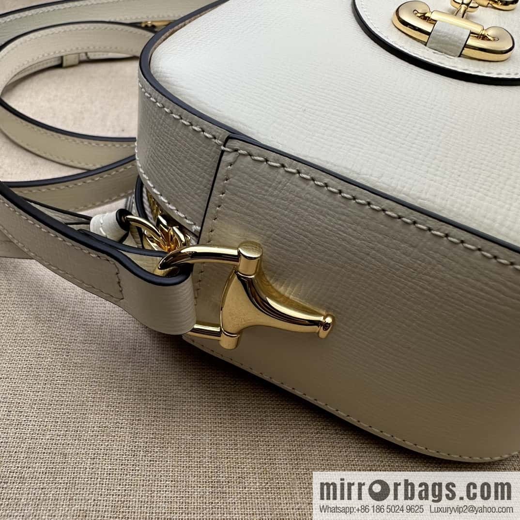 Gucci Horsebit 1955 series small shoulder backpack 760196 meters white full leather