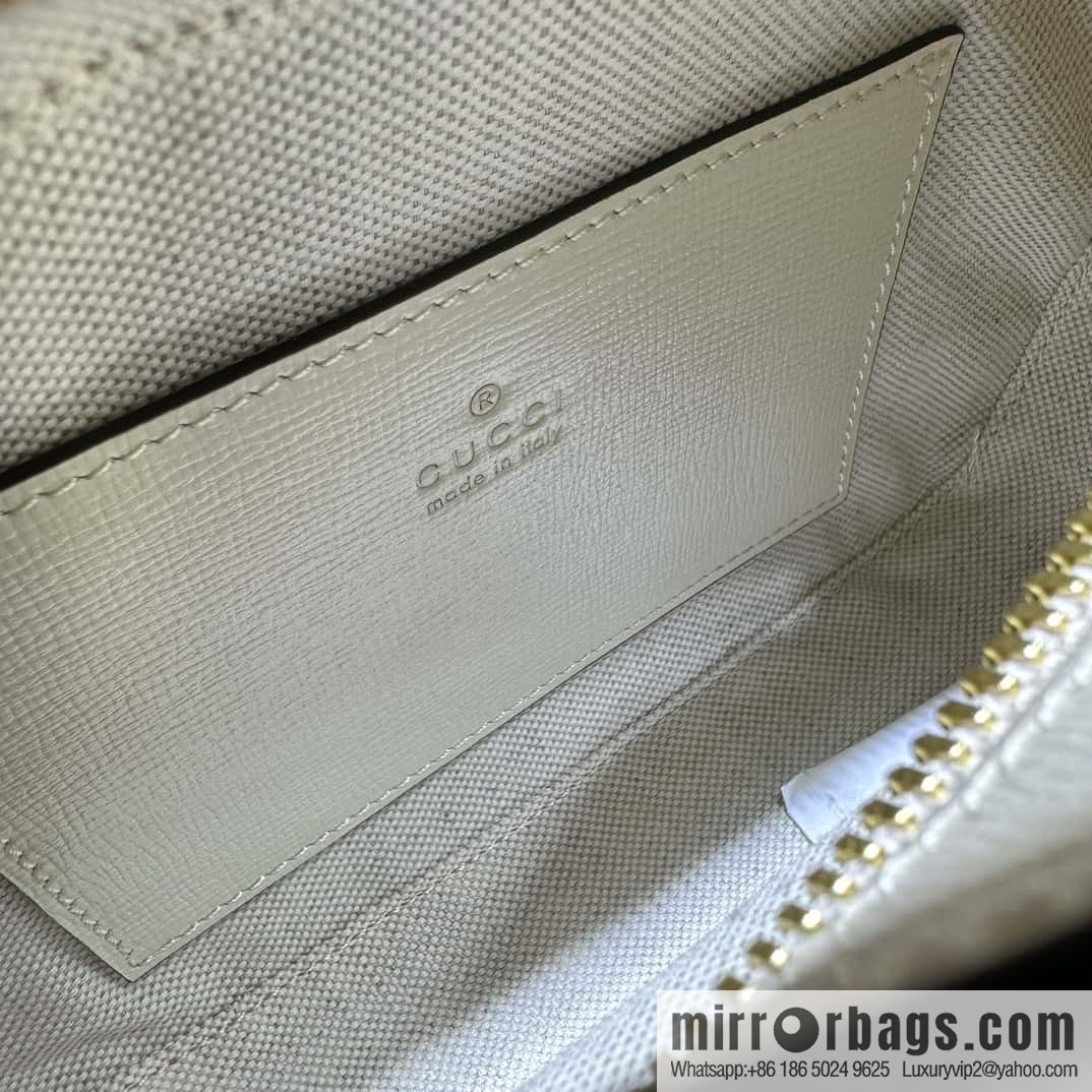 Gucci Horsebit 1955 series small shoulder backpack 760196 meters white full leather