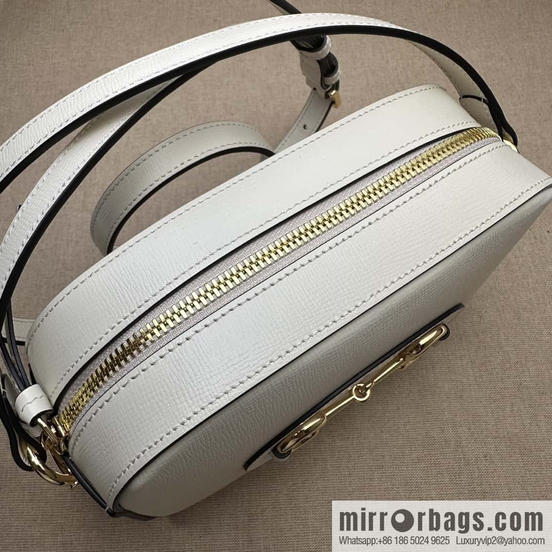 Gucci Horsebit 1955 series small shoulder backpack 760196 meters white full leather