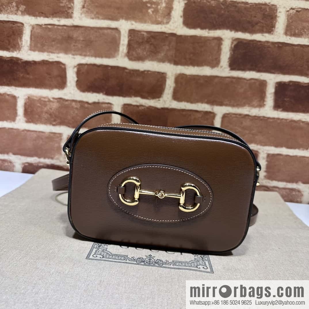 Gucci Horsebit 1955 series small shoulder backpack 760196 brown full leather