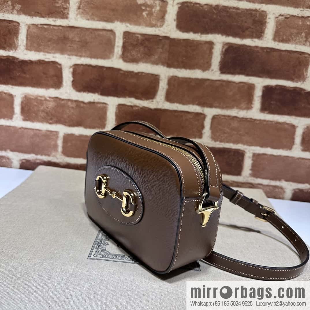 Gucci Horsebit 1955 series small shoulder backpack 760196 brown full leather