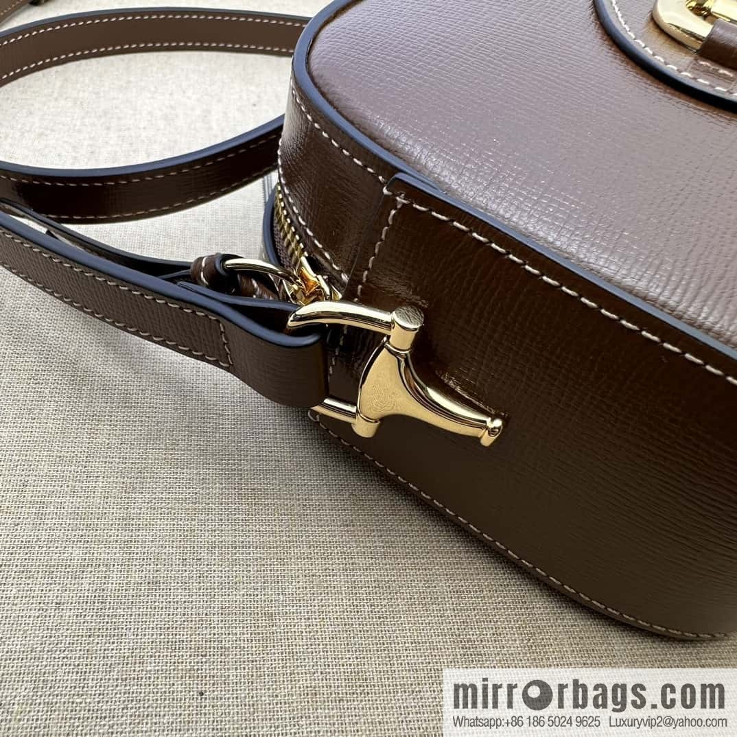 Gucci Horsebit 1955 series small shoulder backpack 760196 brown full leather