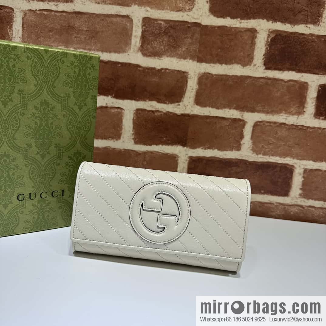 Gucci Blondie series long wallet 760302 white