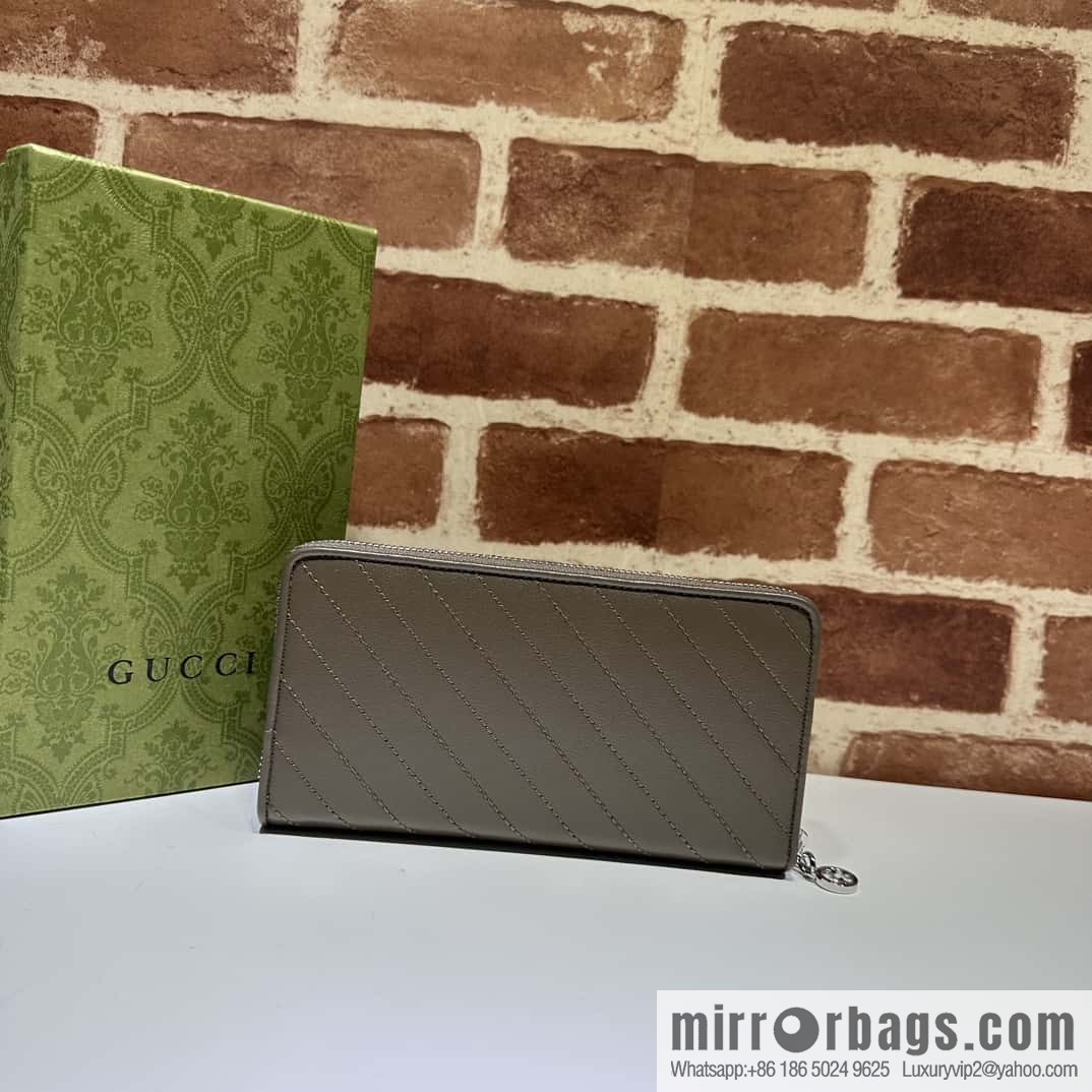 Gucci Blondie series full zipper wallet 760312 gray