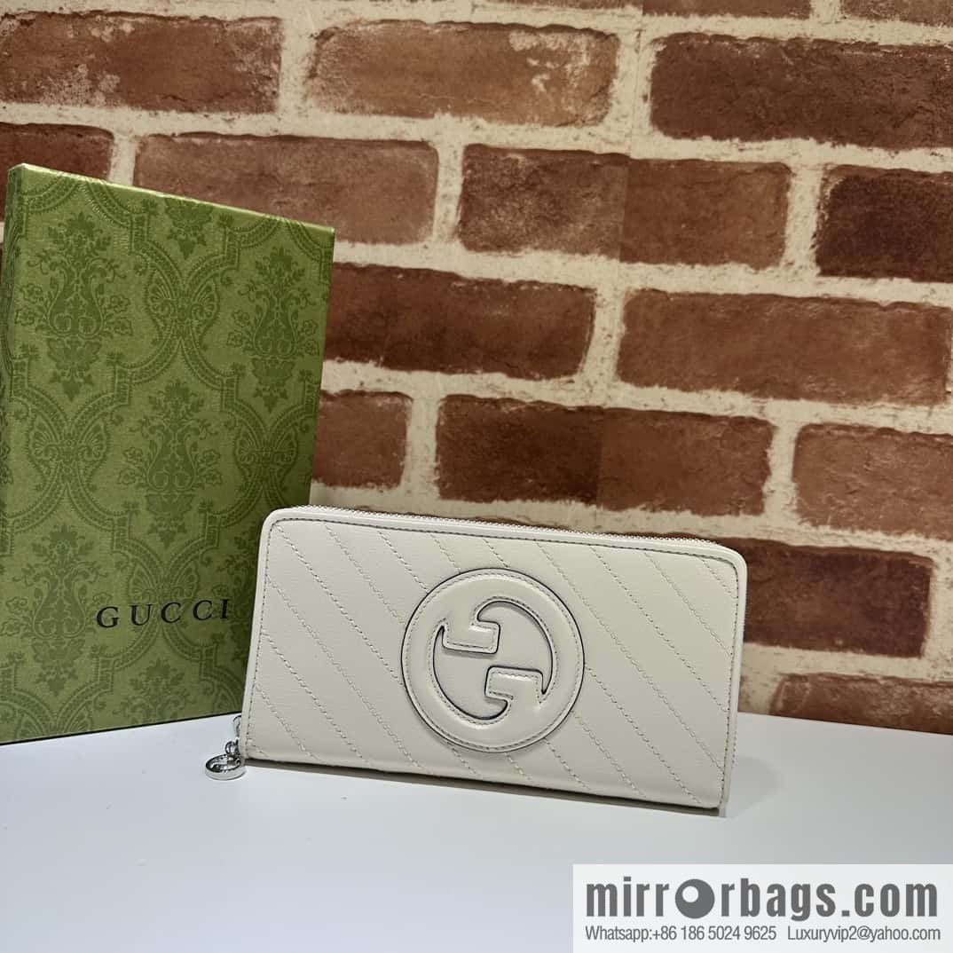 Gucci Blondie series full zipper wallet 760312 white