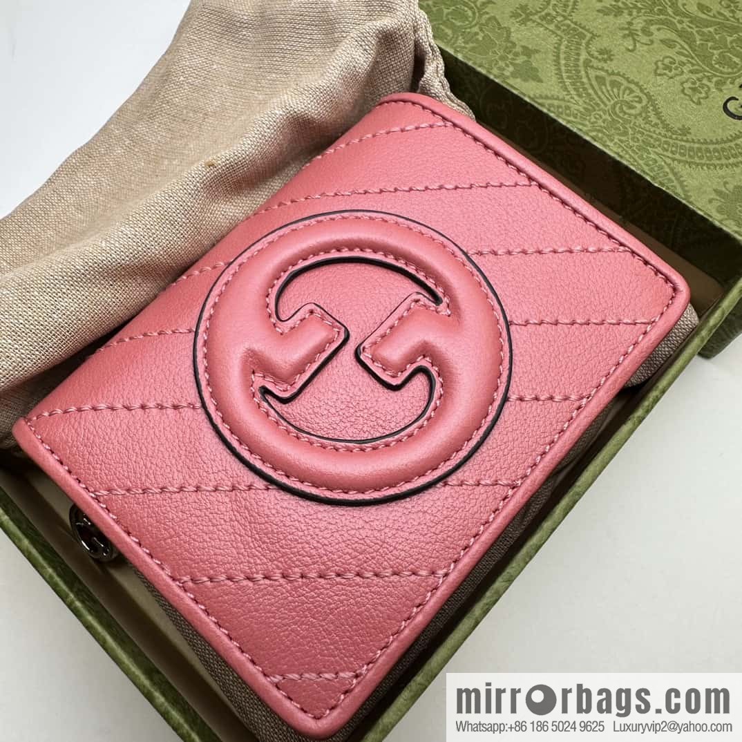 Gucci Blondie card holder 760317 Rose powder