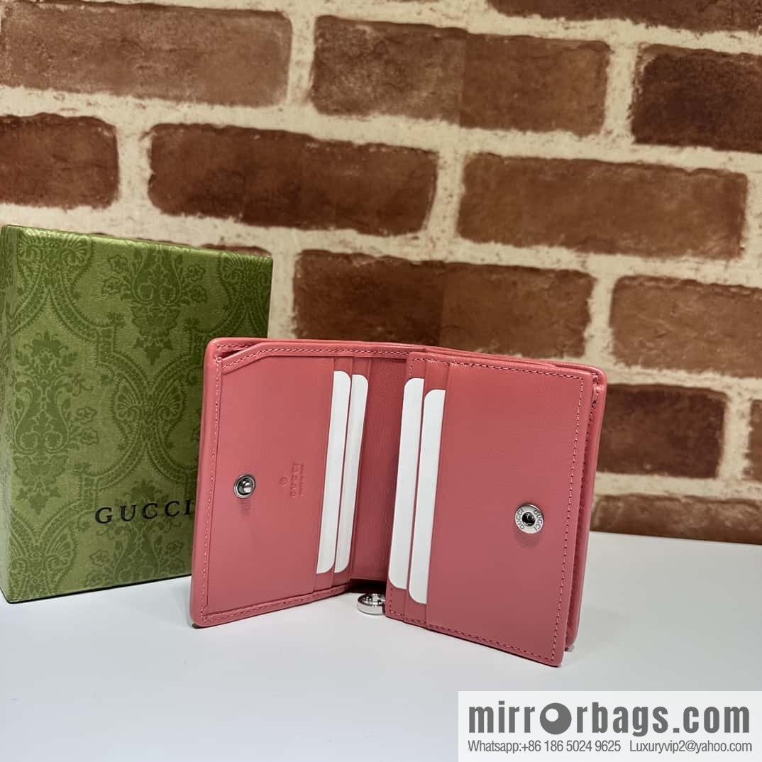 Gucci Blondie card holder 760317 Rose powder