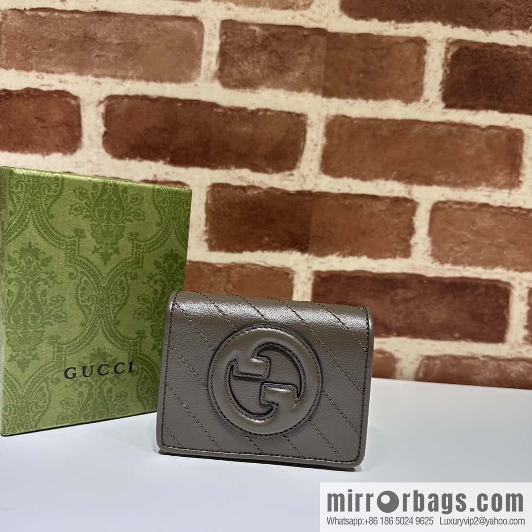 Gucci Blondie card holder 760317 grey
