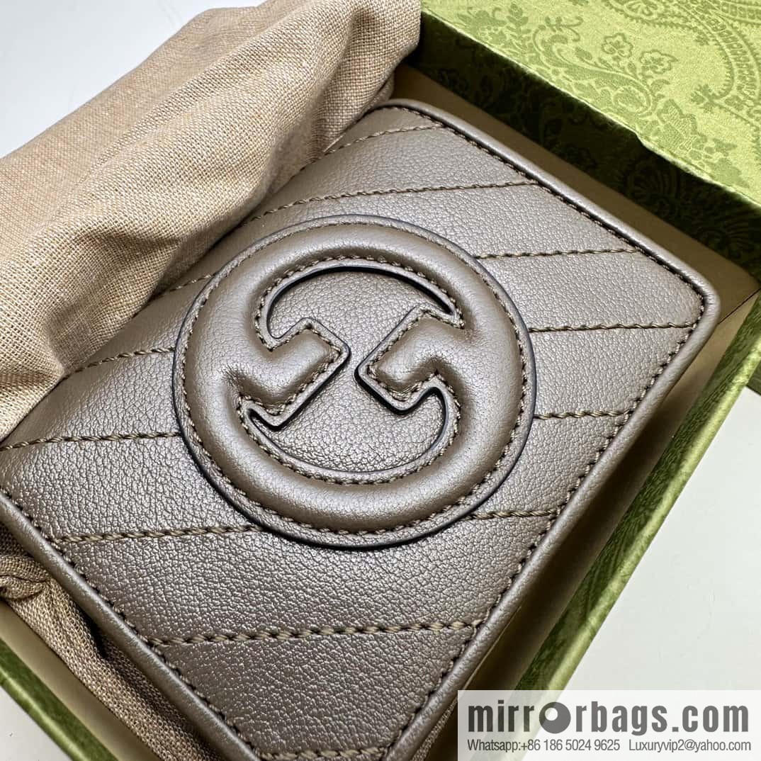 Gucci Blondie card holder 760317 grey