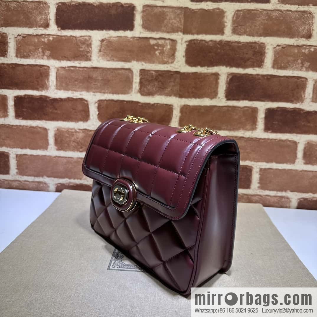 Gucci Deco series small shoulder backpack 740834 burgundy