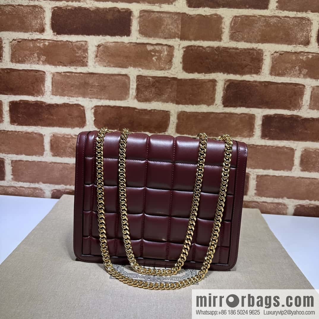 Gucci Deco series small shoulder backpack 740834 burgundy
