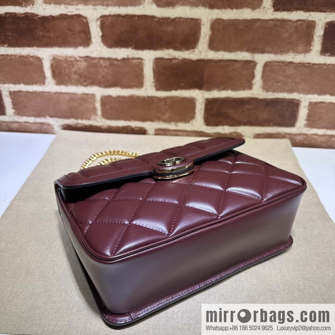 Gucci Deco series small shoulder backpack 740834 burgundy