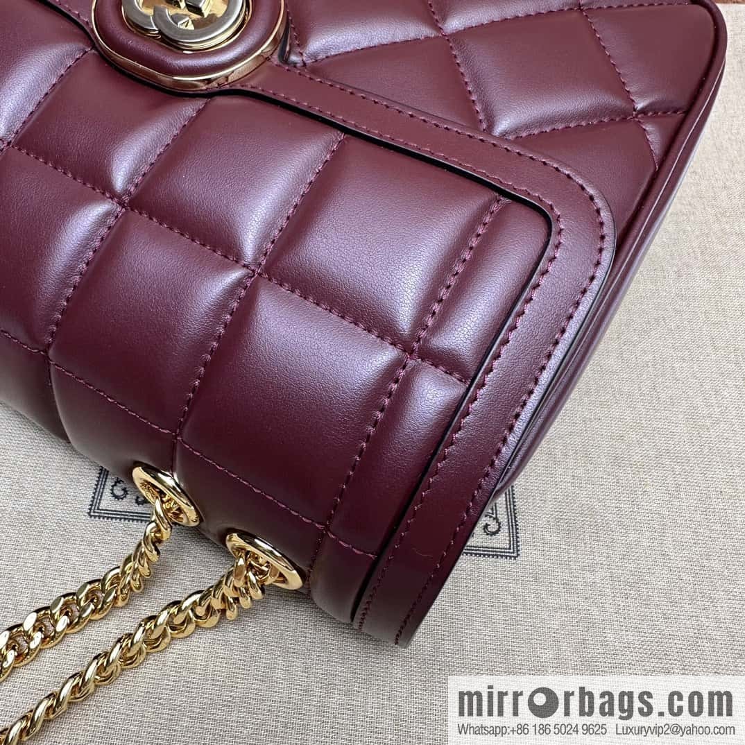 Gucci Deco series small shoulder backpack 740834 burgundy