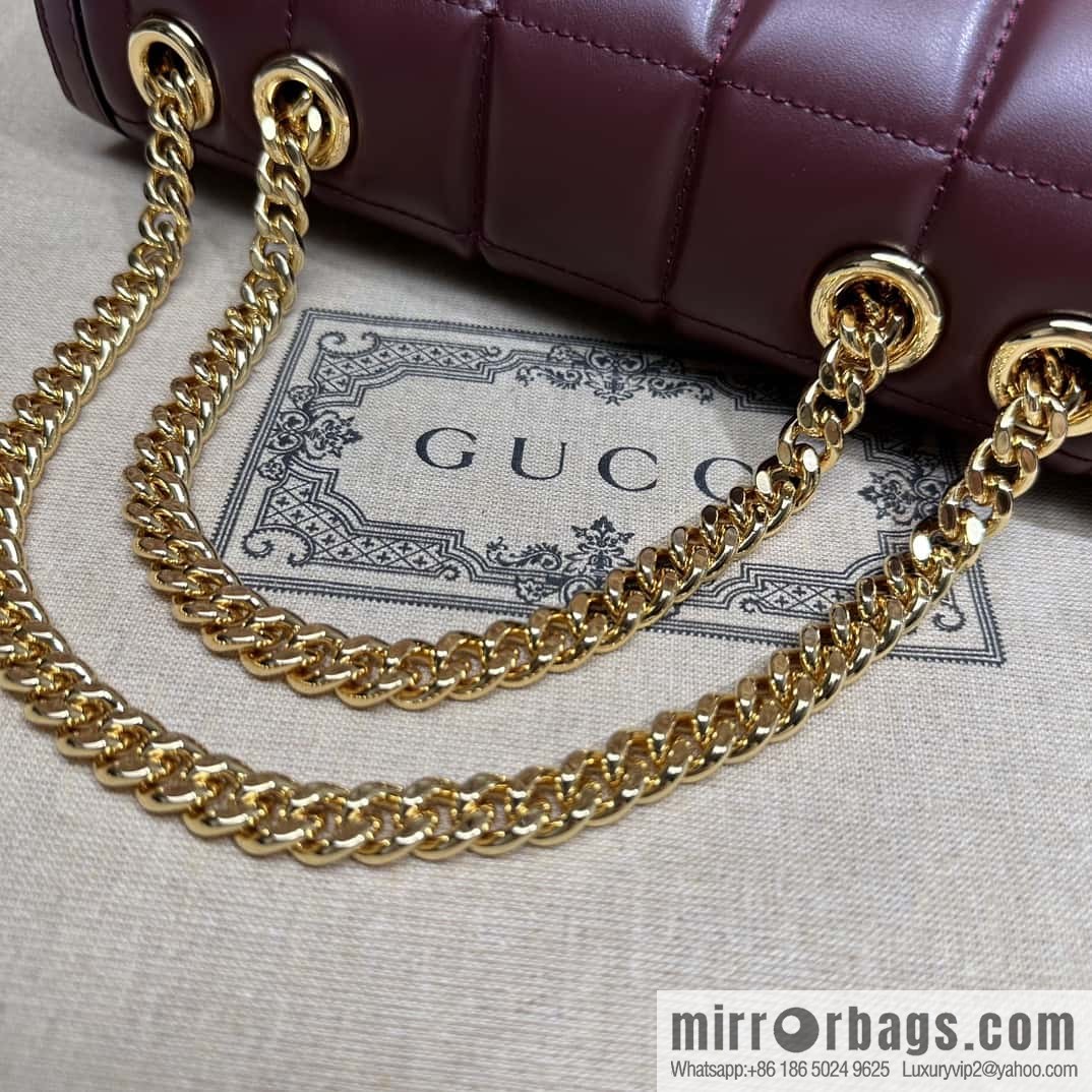 Gucci Deco series small shoulder backpack 740834 burgundy