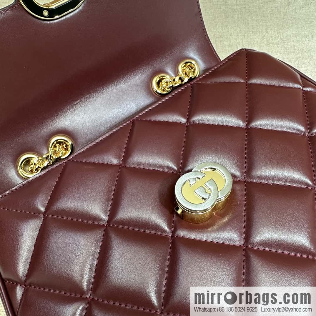 Gucci Deco series small shoulder backpack 740834 burgundy