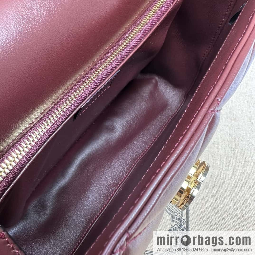 Gucci Deco series small shoulder backpack 740834 burgundy