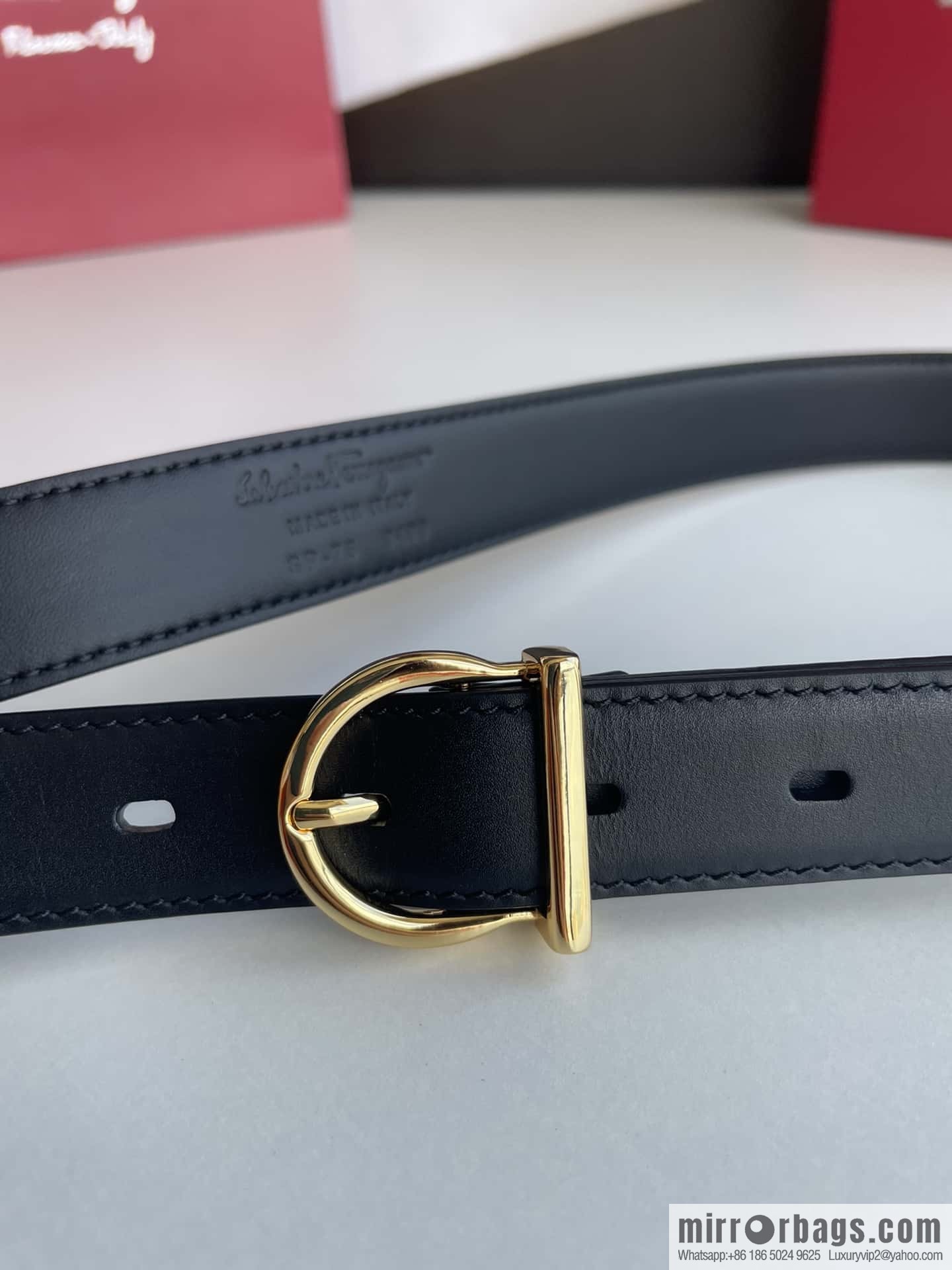 Ferragamo, Women's 2.5cm Needle Calfskin Belt