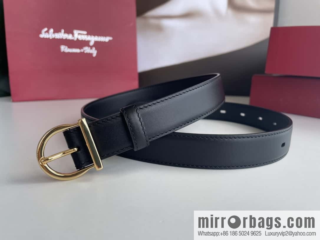 Ferragamo, Women's 2.5cm Needle Calfskin Belt