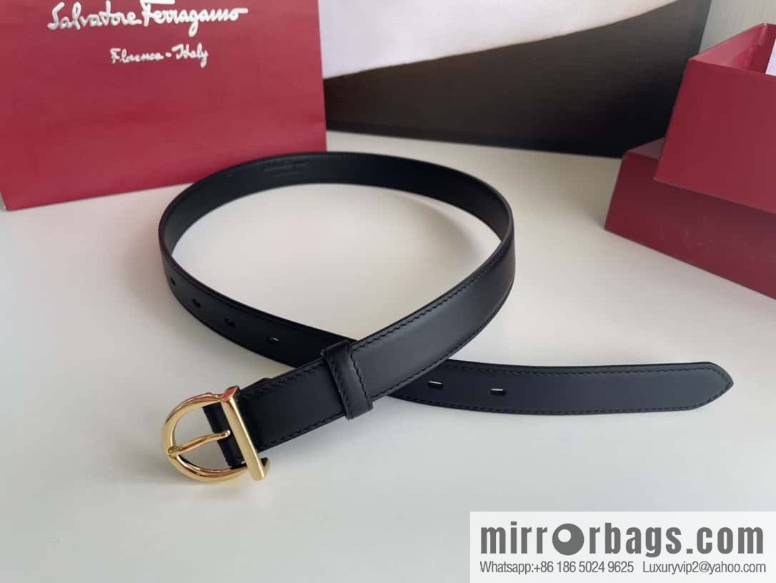 Ferragamo, Women's 2.5cm Needle Calfskin Belt