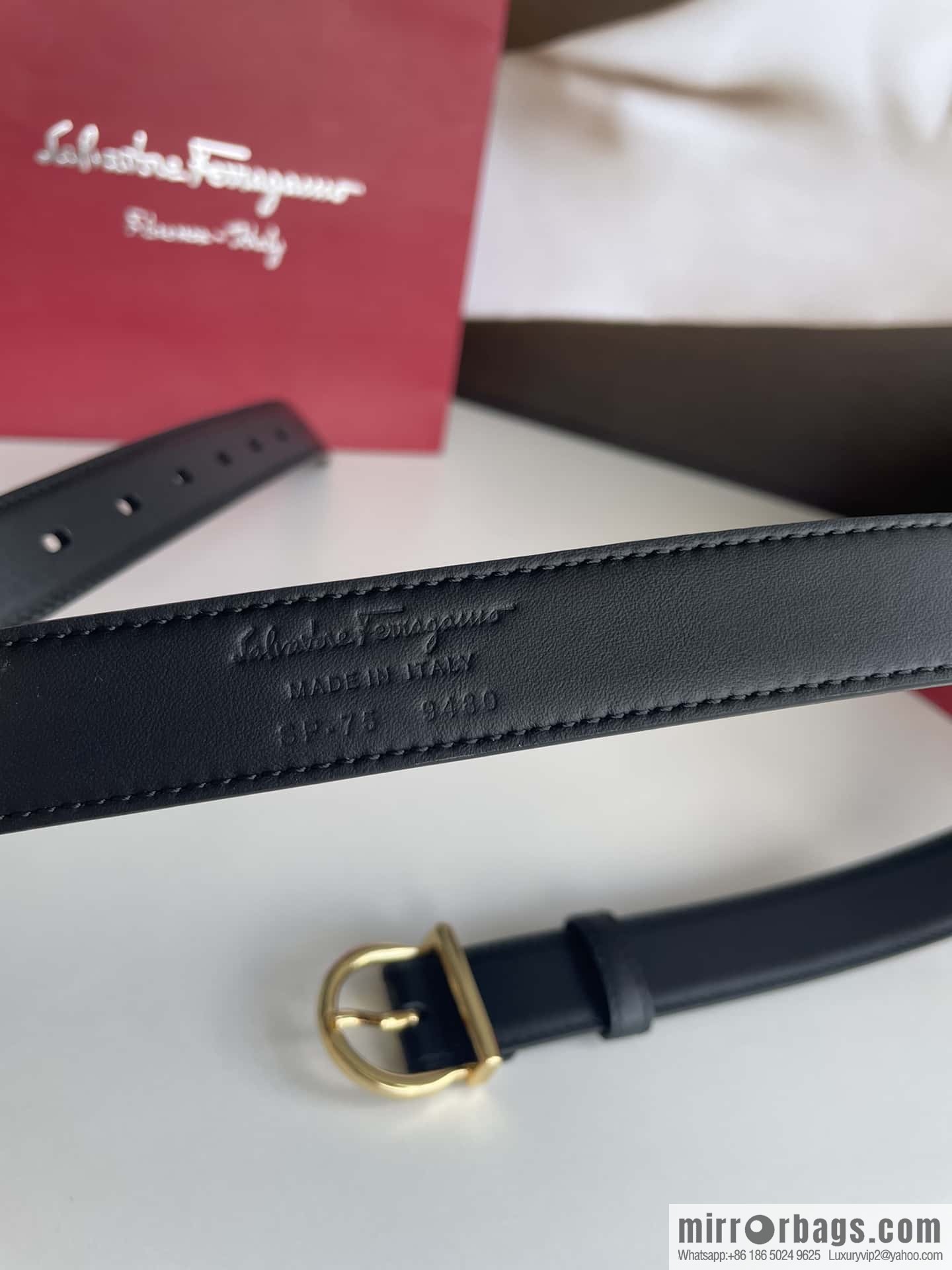 Ferragamo, Women's 2.5cm Needle Calfskin Belt