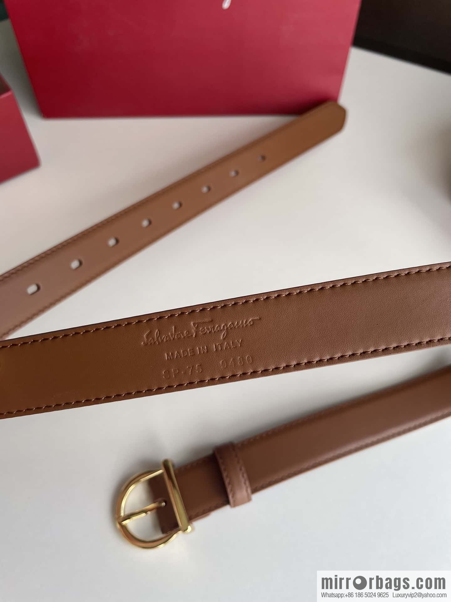 Ferragamo, Women's 2.5cm Needle Calfskin Belt