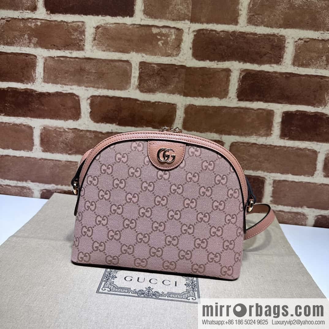 GUCCI Gucci Ophidia series small shoulder backpack 499621 pink cloth/pink pig pattern
