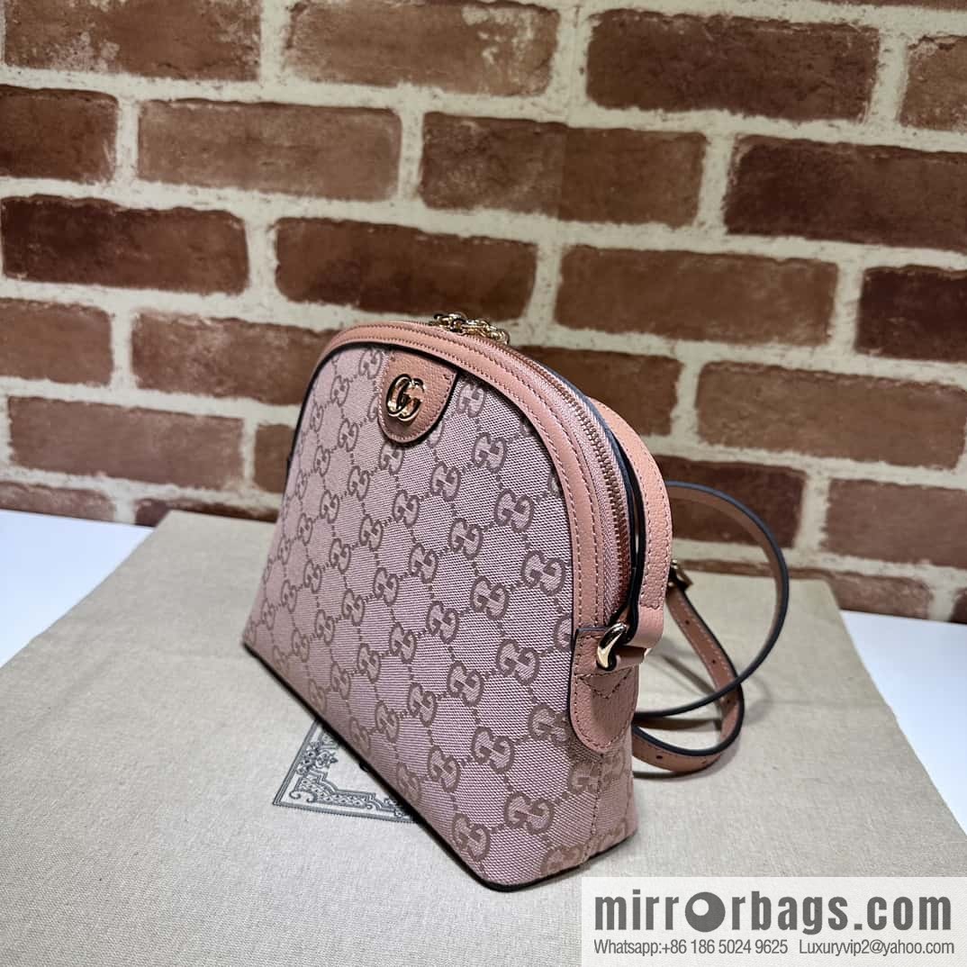 GUCCI Gucci Ophidia series small shoulder backpack 499621 pink cloth/pink pig pattern
