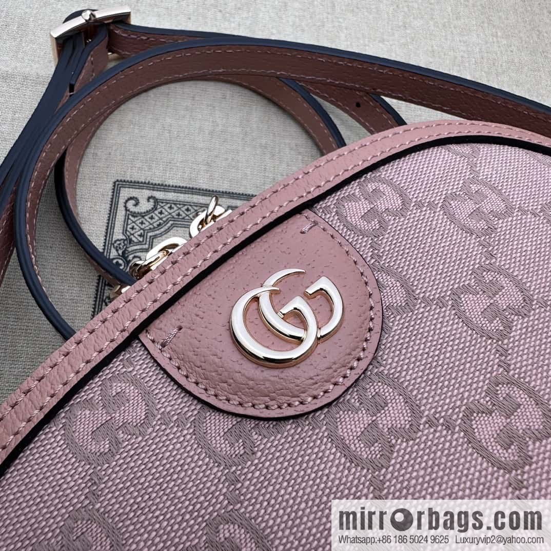 GUCCI Gucci Ophidia series small shoulder backpack 499621 pink cloth/pink pig pattern