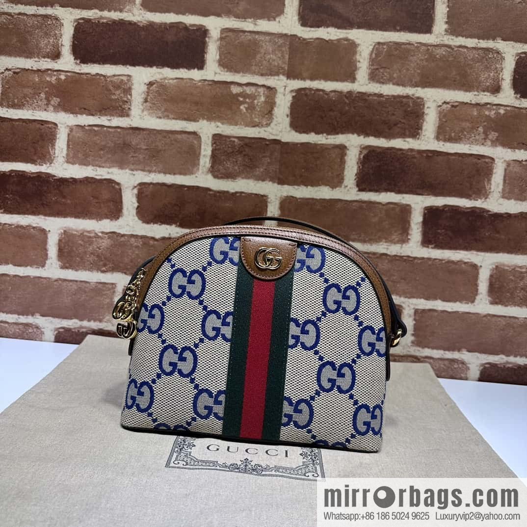 GUCCI Gucci Ophidia series small shoulder backpack 499621 large G blue cloth
