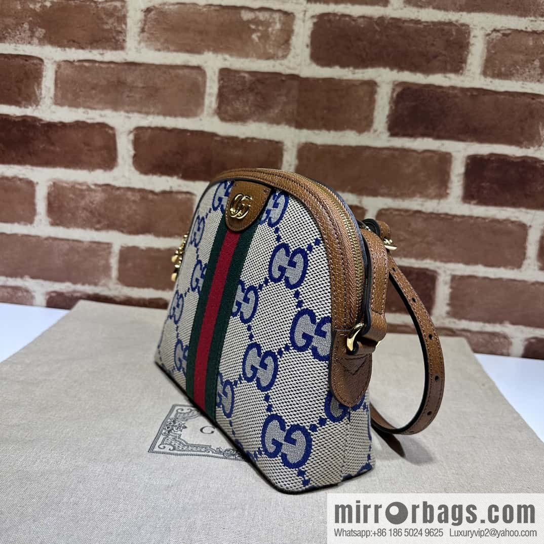 GUCCI Gucci Ophidia series small shoulder backpack 499621 large G blue cloth