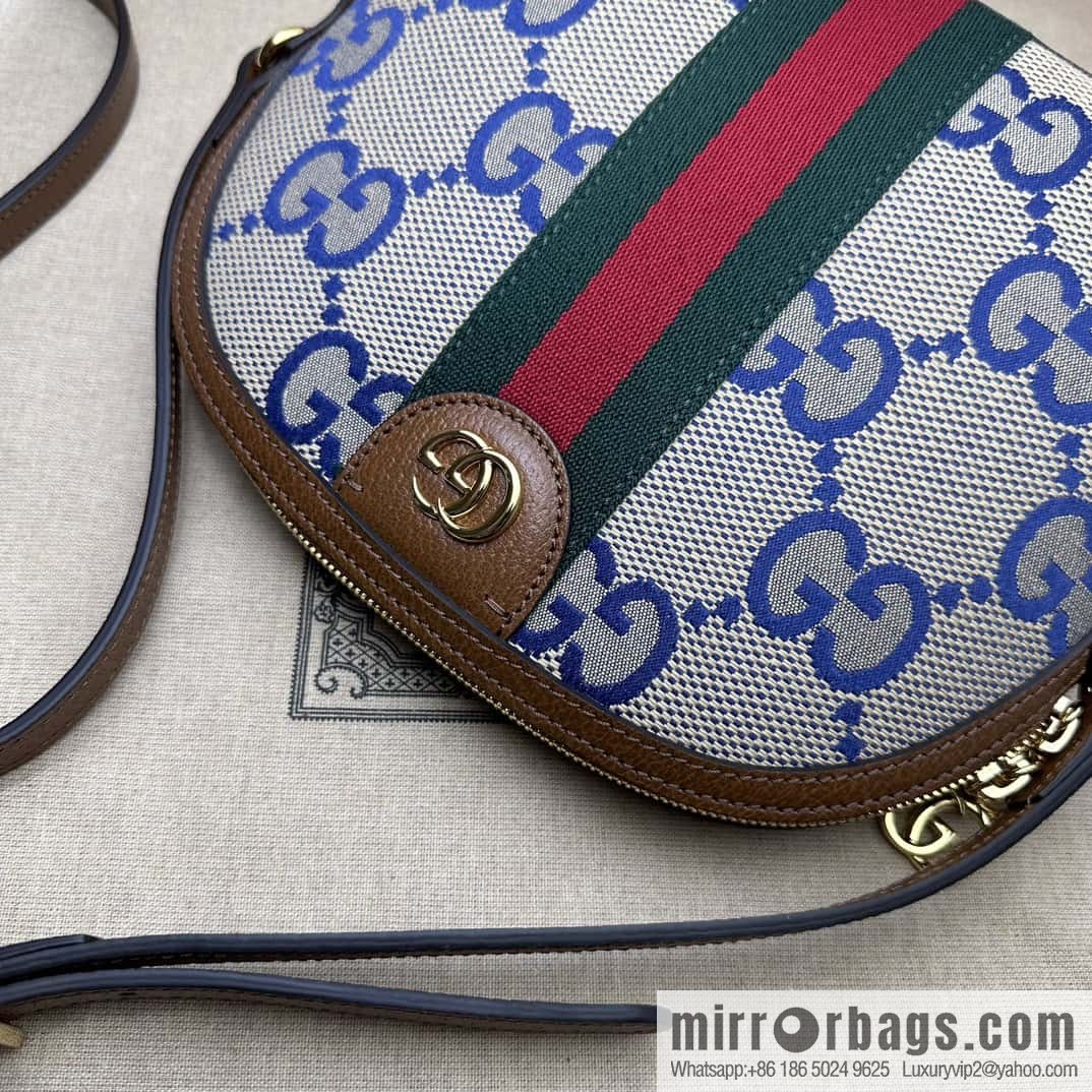 GUCCI Gucci Ophidia series small shoulder backpack 499621 large G blue cloth