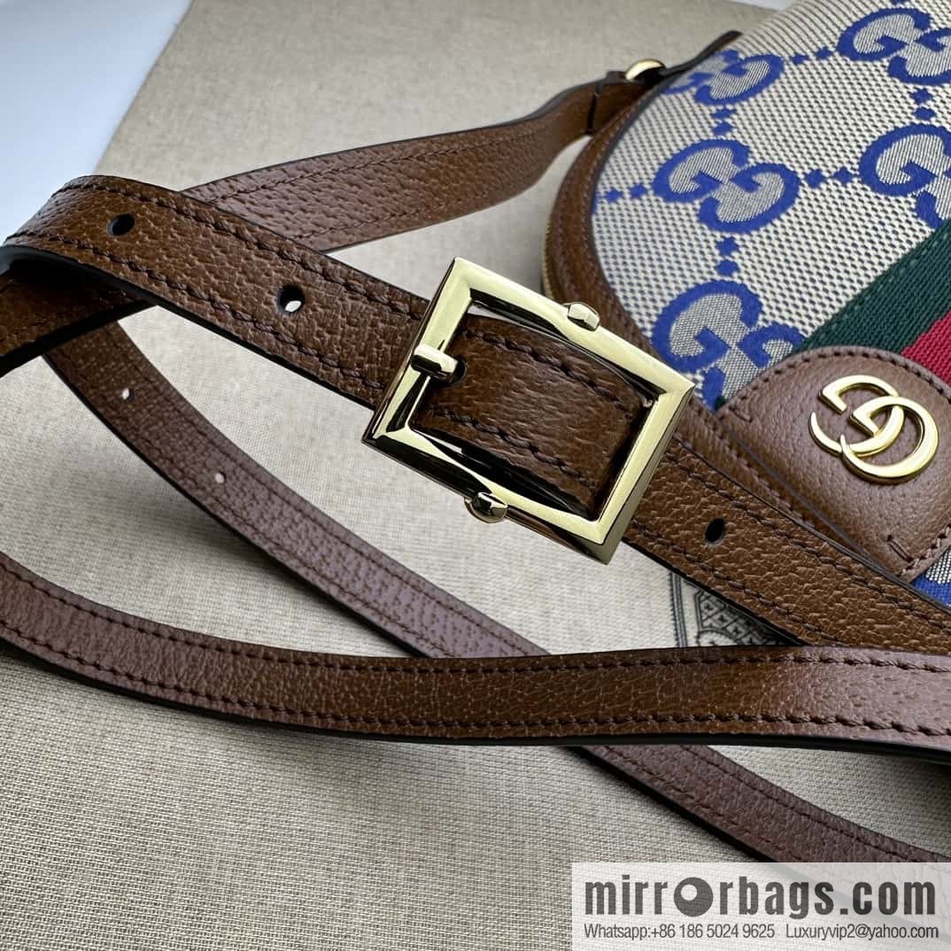 GUCCI Gucci Ophidia series small shoulder backpack 499621 large G blue cloth