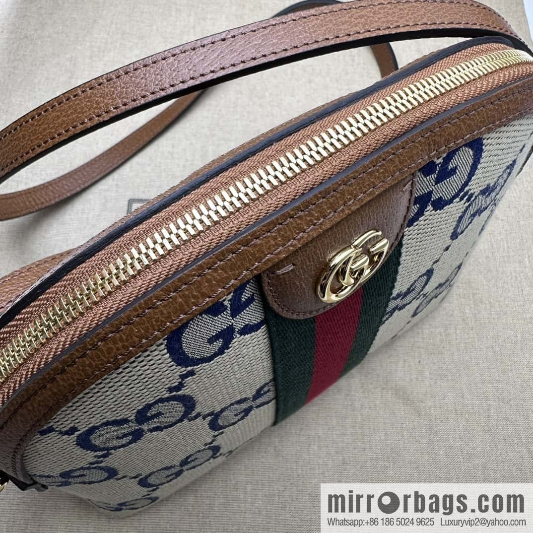 GUCCI Gucci Ophidia series small shoulder backpack 499621 large G blue cloth