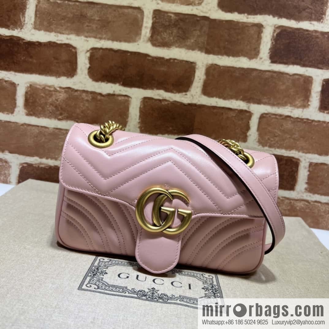GUCCI Gucci GG Marmont series mini shoulder backpack 446744 light pink