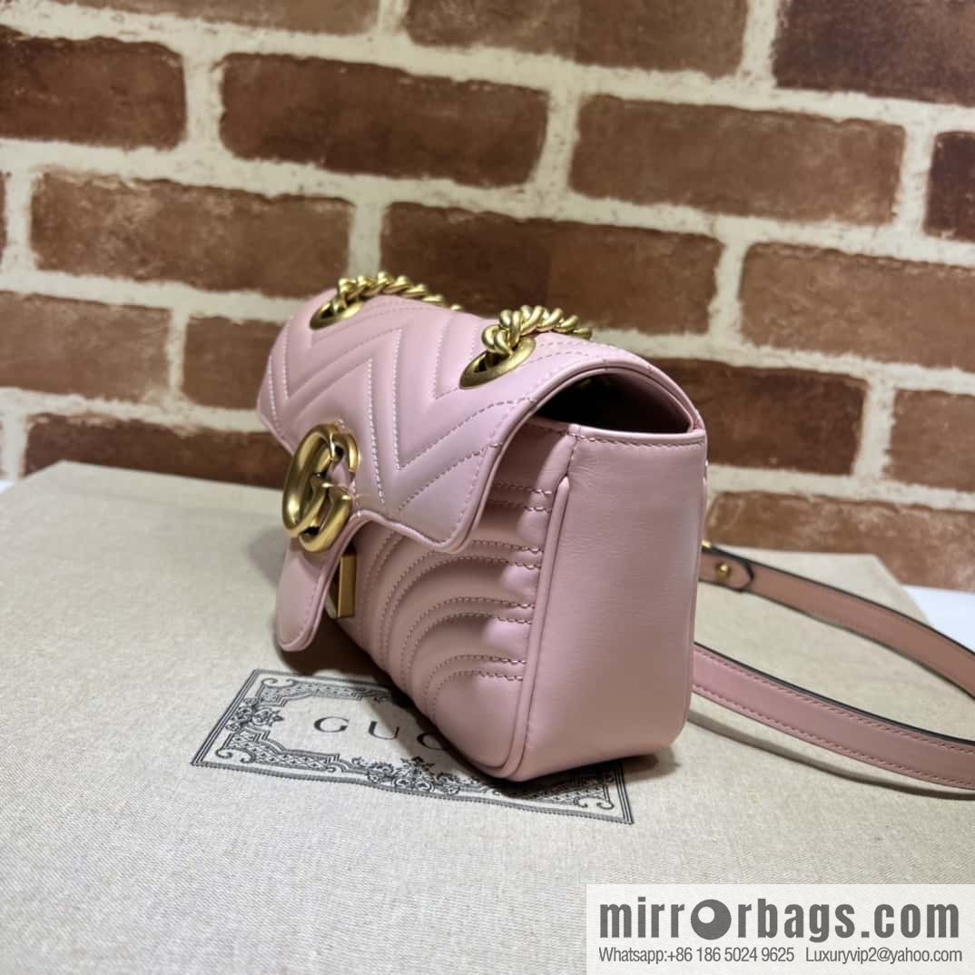 GUCCI Gucci GG Marmont series mini shoulder backpack 446744 light pink