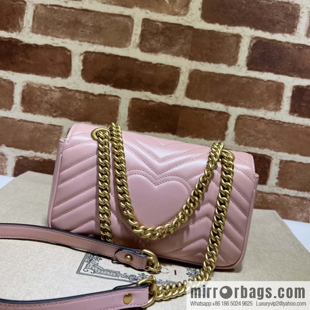 GUCCI Gucci GG Marmont series mini shoulder backpack 446744 light pink