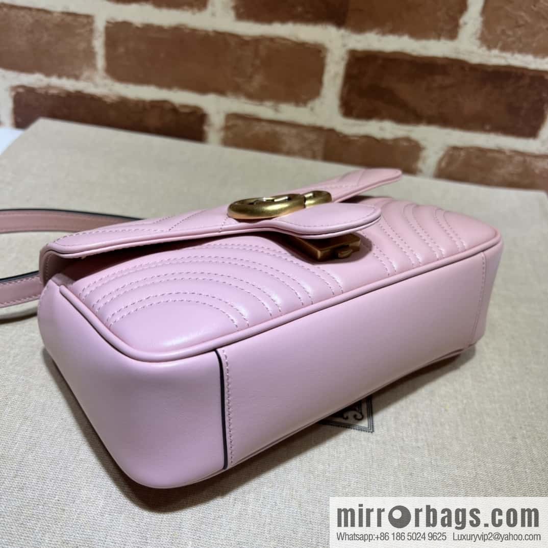GUCCI Gucci GG Marmont series mini shoulder backpack 446744 light pink