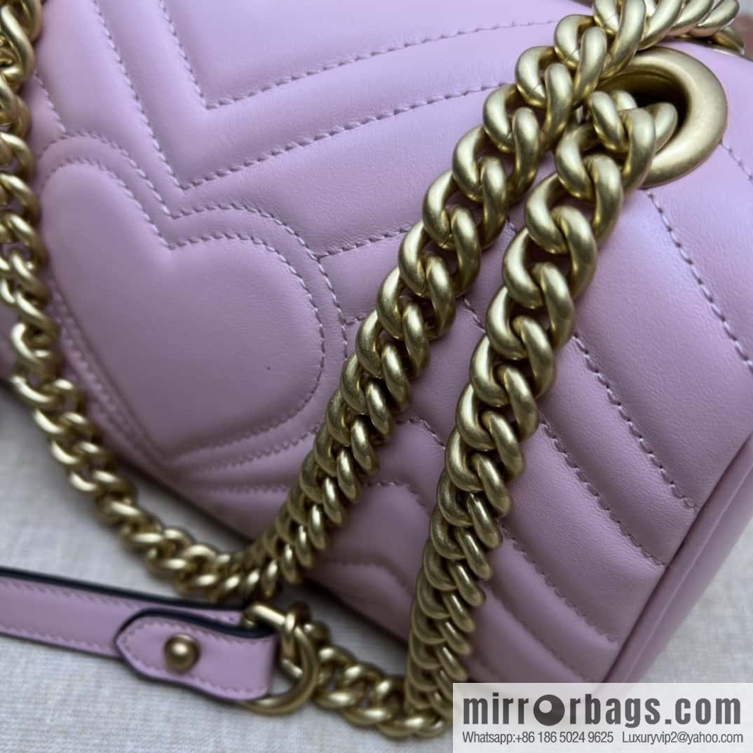 GUCCI Gucci GG Marmont series mini shoulder backpack 446744 light pink