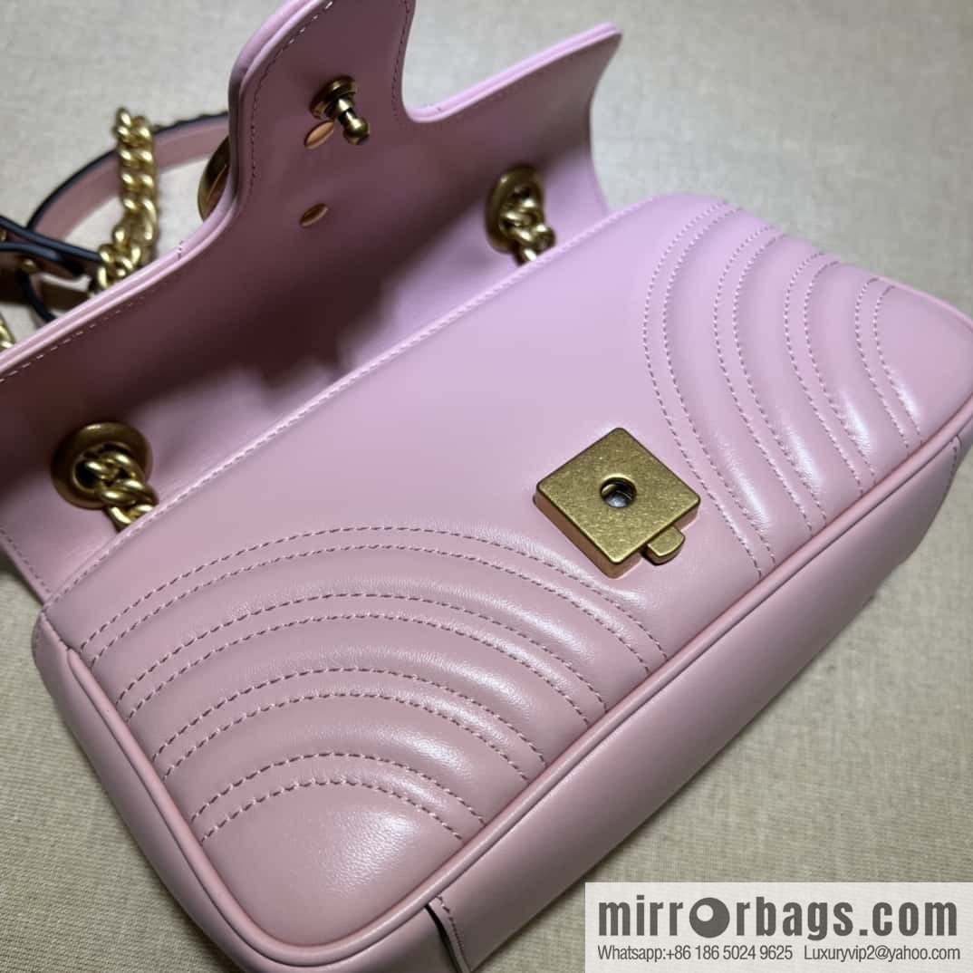 GUCCI Gucci GG Marmont series mini shoulder backpack 446744 light pink