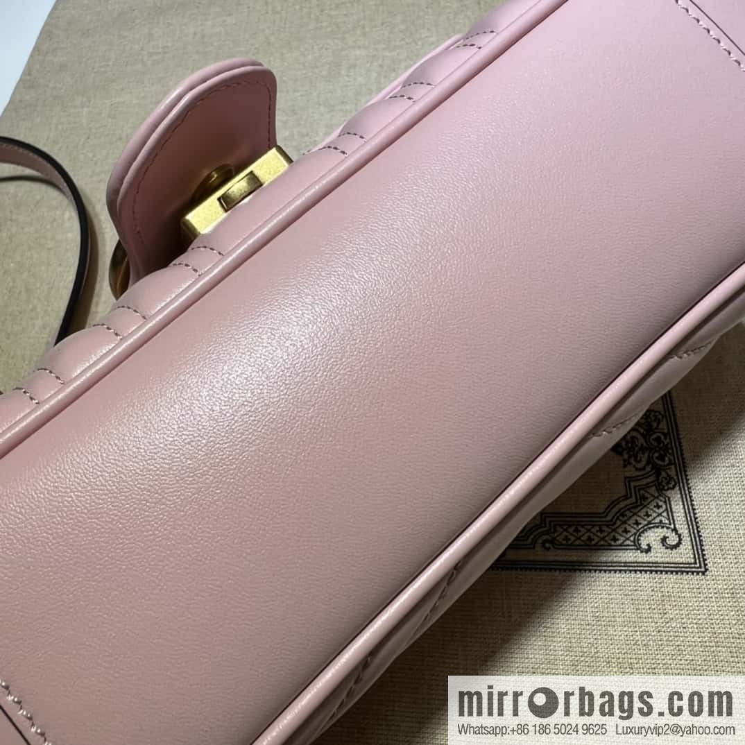 GUCCI Gucci GG Marmont series mini shoulder backpack 446744 light pink