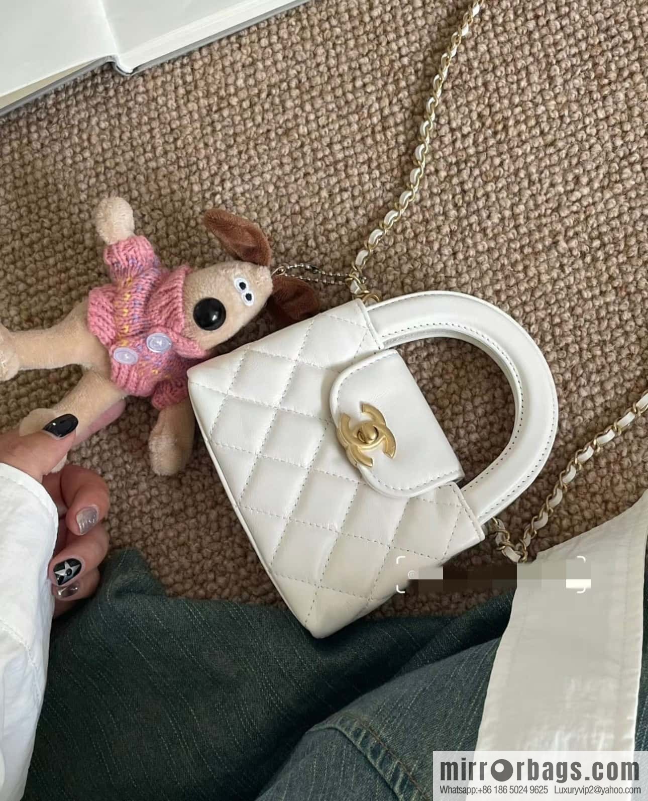 CHANEL 23K autumn and winter series mini Kelly bag AP3435 white