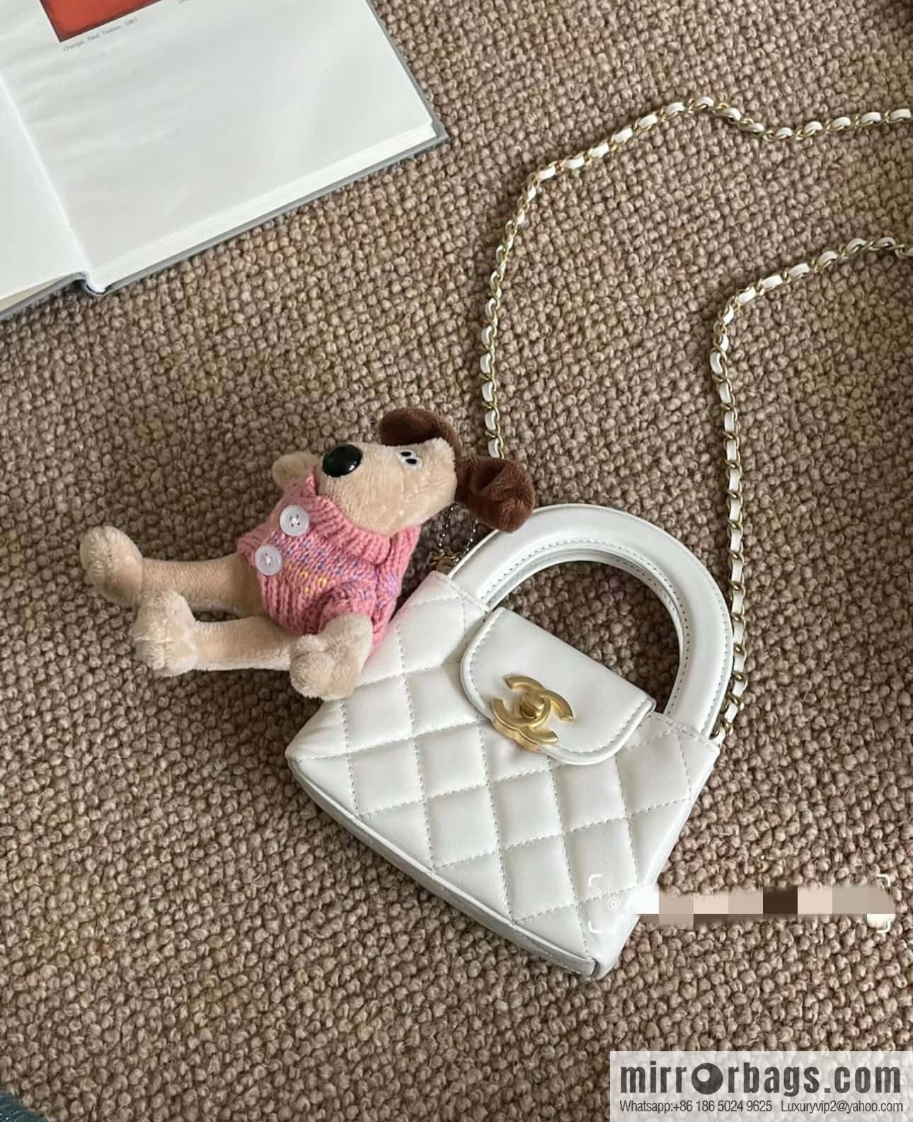 CHANEL 23K autumn and winter series mini Kelly bag AP3435 white