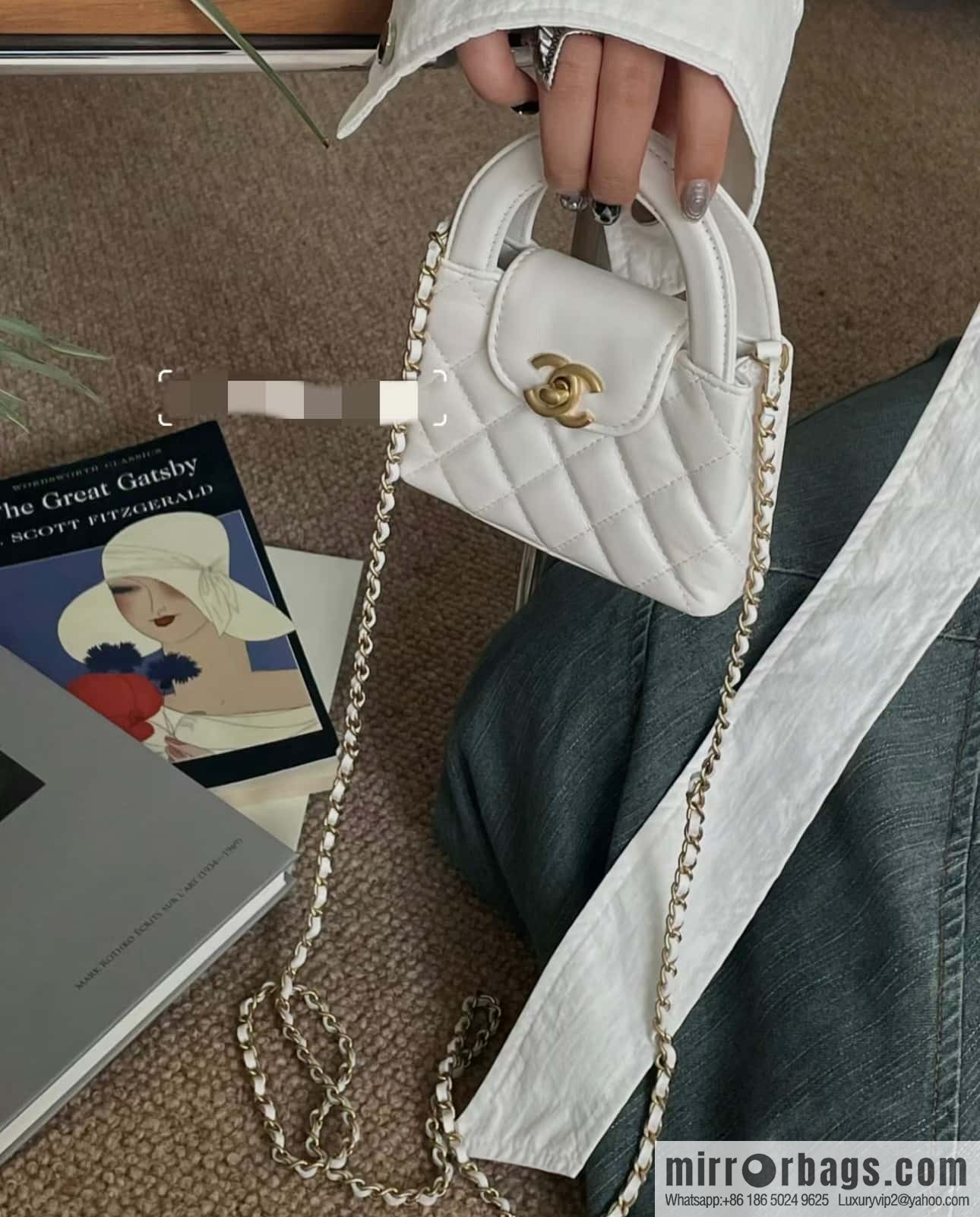 CHANEL 23K autumn and winter series mini Kelly bag AP3435 white