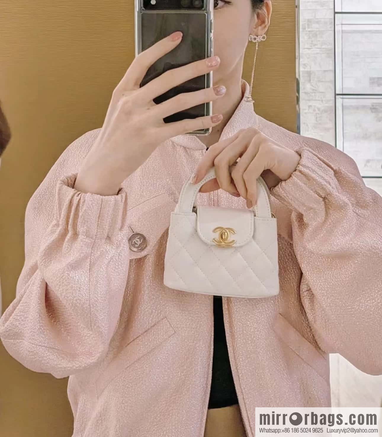 CHANEL 23K autumn and winter series mini Kelly bag AP3435 white